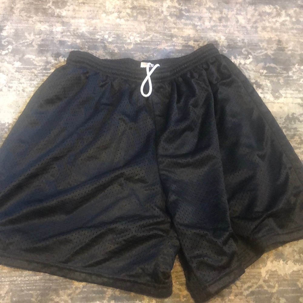 Black athletic shorts